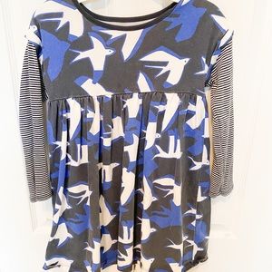 Blue and White Tea Dress, Cotton